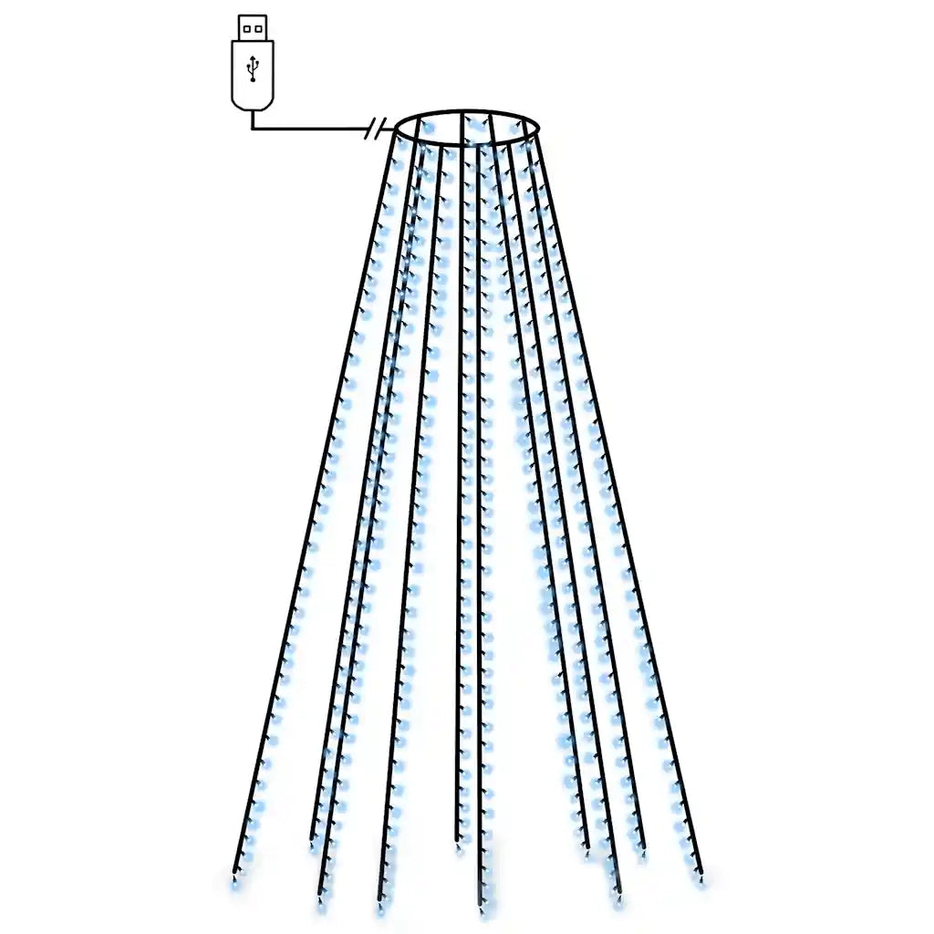 Rete di Luce per Albero di Natale 400 LED Blu 400 cm CFW1665783