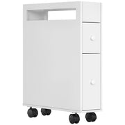 Mobile Bagno Sottolavabo con Cassetti e Ruote ¨C Minimal ¨C Bianco 16x49.5x66 cm