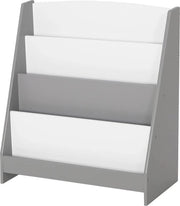 Libreria per Bambini - 4 Comparti - Cassetto per Bambino - MDF - Grigio/Bianco