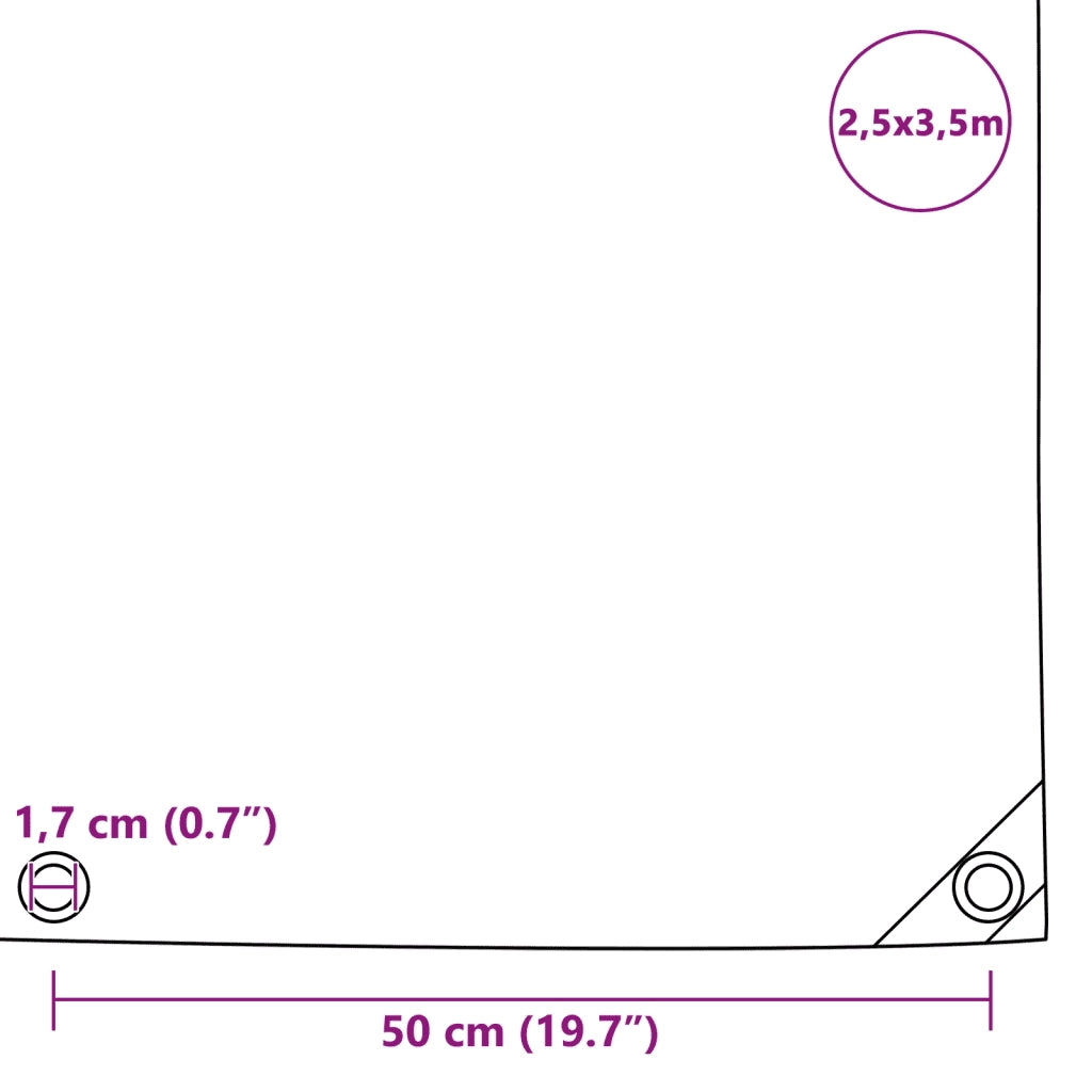 Telone 650 g/m2 2,5x3,5 m Blu