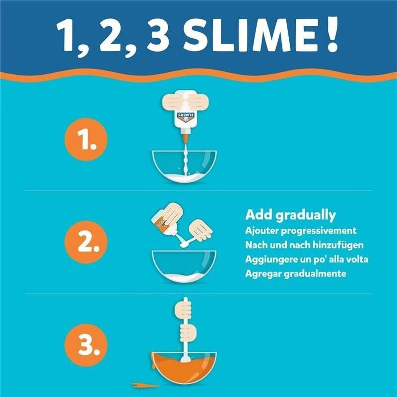 ELMER'S GLITTER SLIME KIT CON COLLA GLITTERATA VIOLA E BLU
