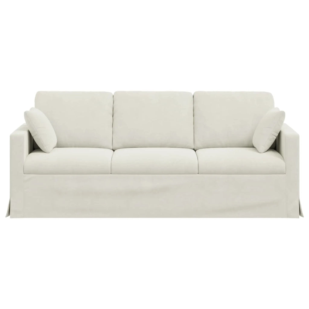 Divano Crema 198 x 78 x 80 cm Velluto 42024438