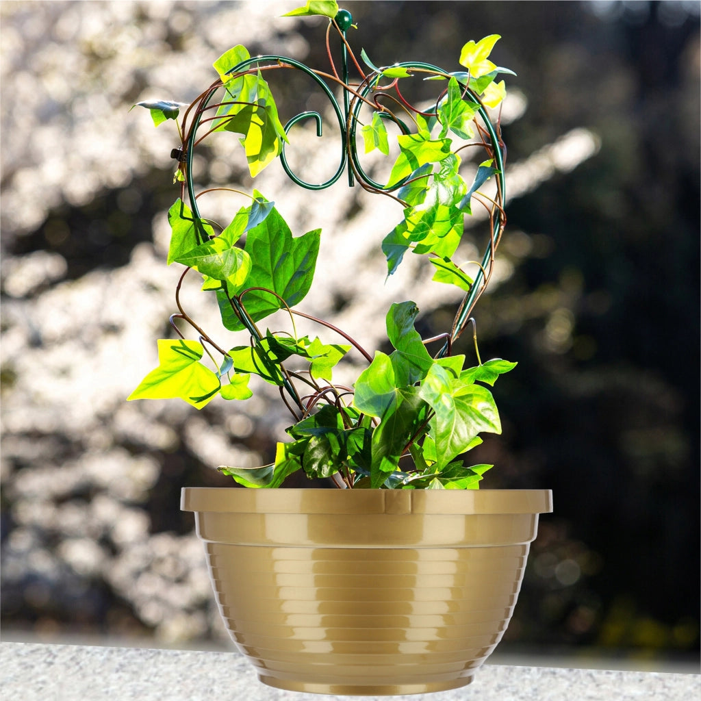 Vaso da fiori KADAX per cimitero, in plastica, per lapidi, con crisantemi, 18 cm.