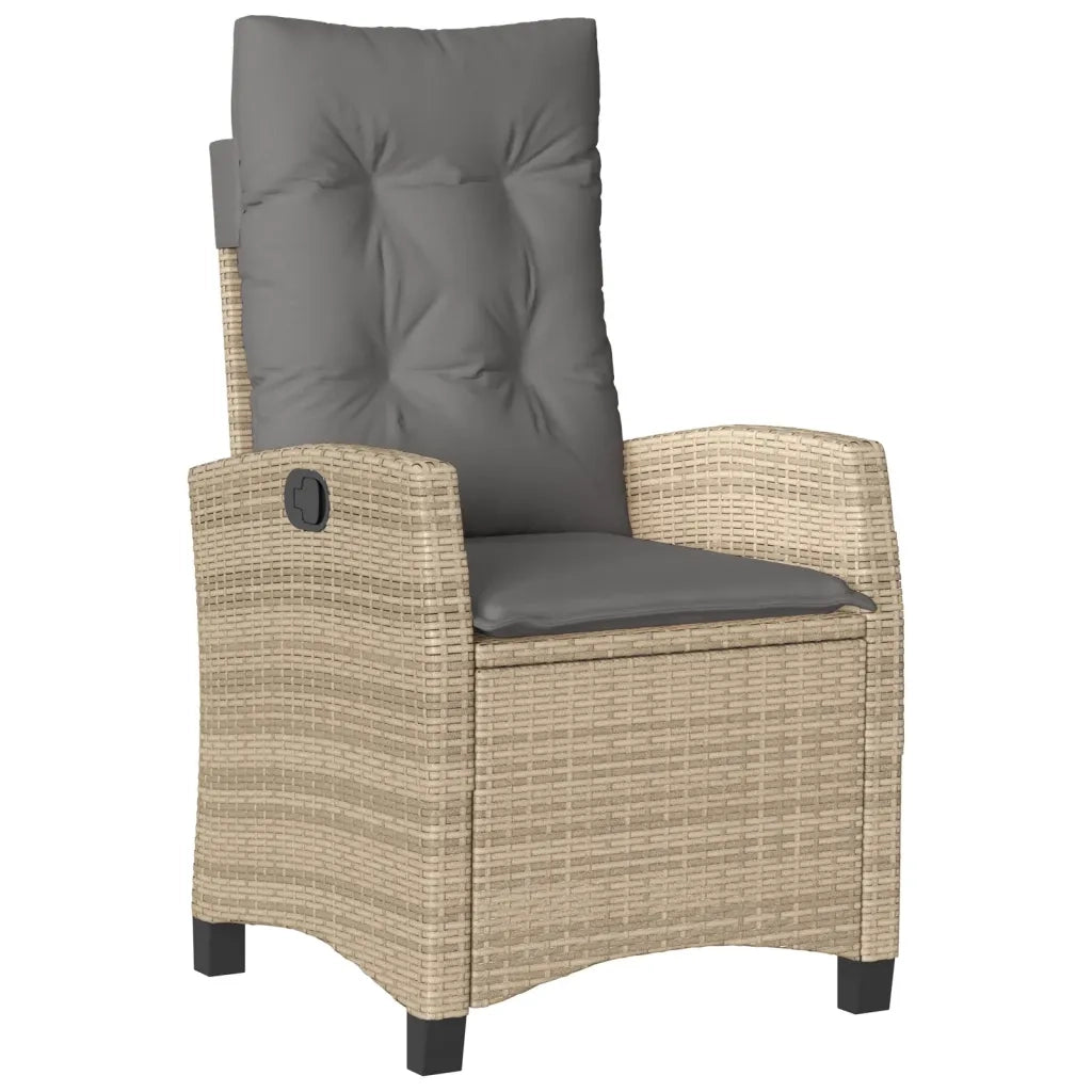 Set Pranzo da Giardino 9 pz con Cuscini Beige Misto Polyrattan 3212697