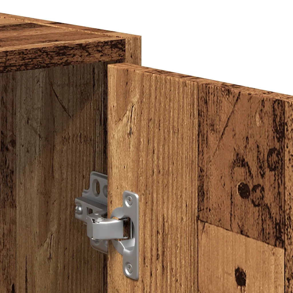 Mobile da Bagno | Armadio da bagno con Specchio in Legno Antico Legno Multistrato