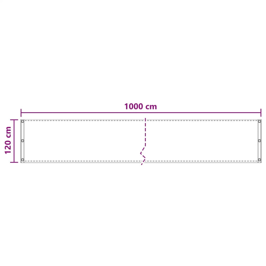 Schermo da balcone Terracotta 120 x 1000 cm HDPE e alluminio 4002967