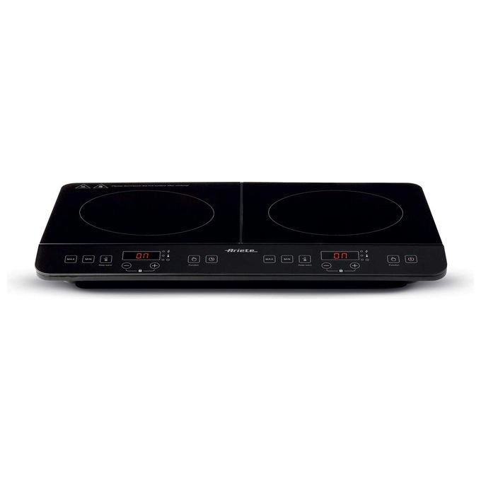 Ariete 1998 Piano cottura a induzione portatile doppio 58 cm 2 zone 3500W 12 livelli di potenza Touch Timer vetroceramica colore Nero