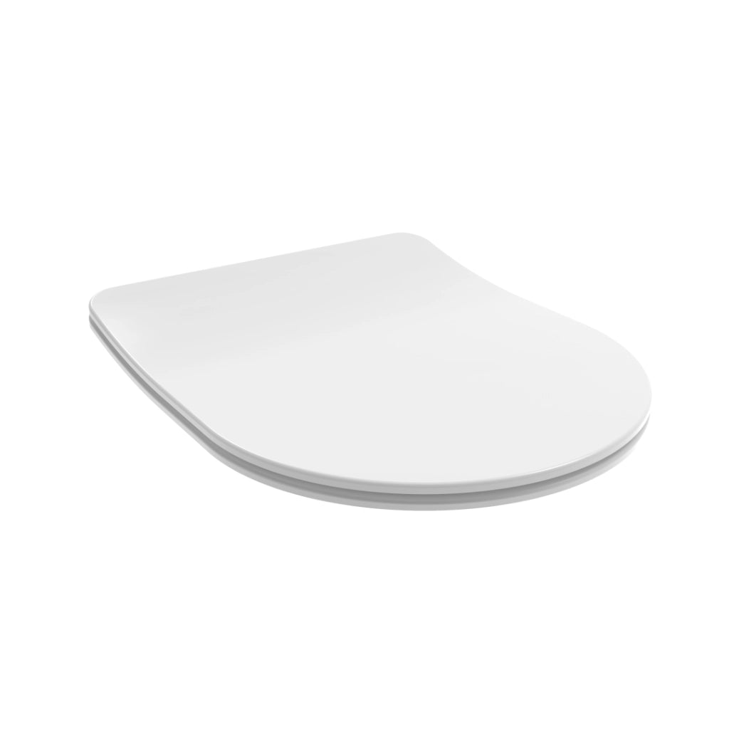 Copriwater rallentato forma D bianco