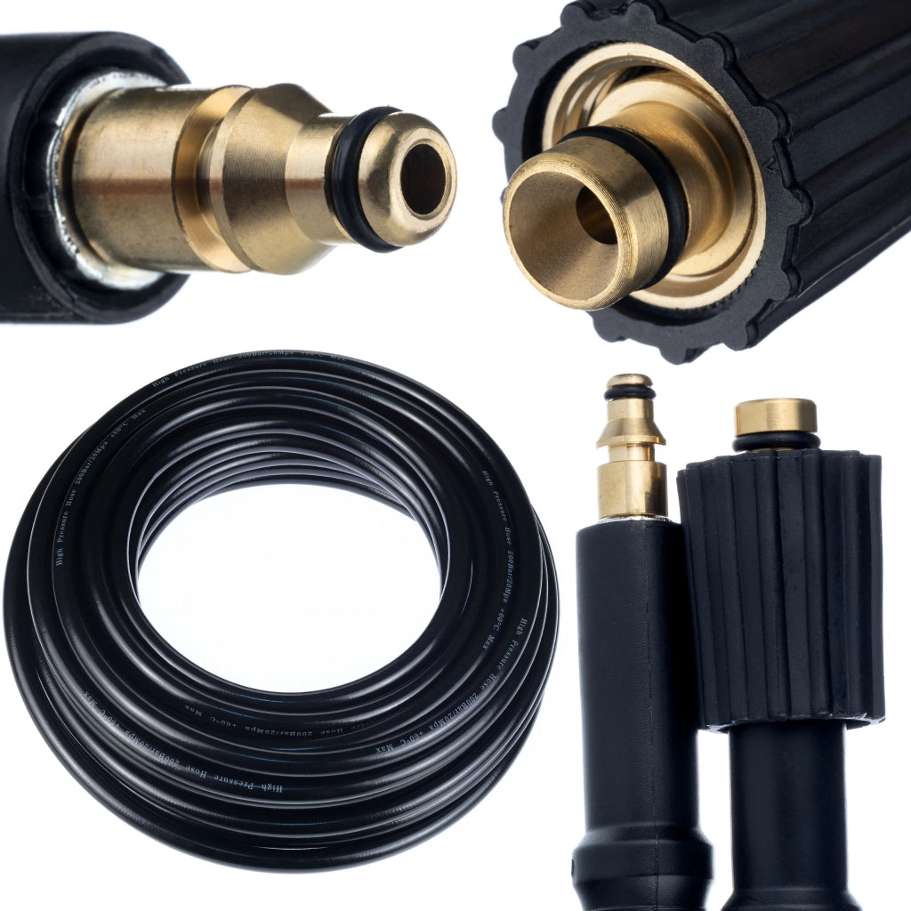 Tubo Alta Pressione 10m – Click Connect, Nylon, PVC | Max 200 Bar, 60°C