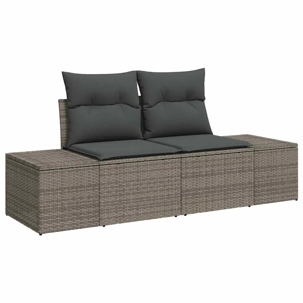 Set Divano da Giardino con cuscino 9 pcs Grigio polyrattan 3349145