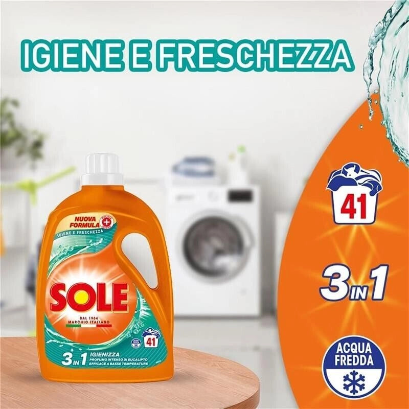 SET 5 DETERSIVO LIQUIDO SOLE DA 41 LAVAGGI IGIENE & FRESCHEZZA