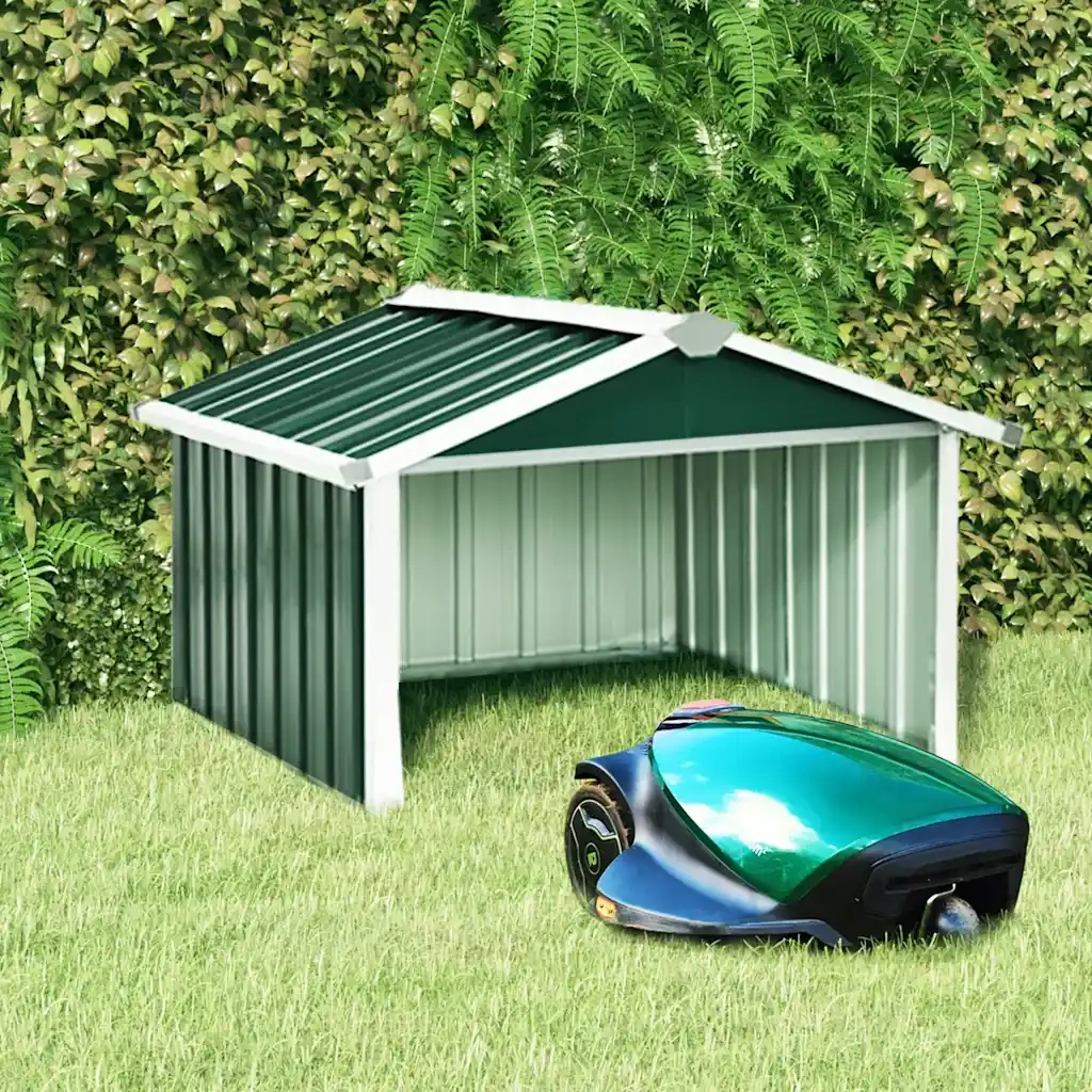 Capanno per Robot Tosaerba 92x97x63 cm Acciaio Zincato Verde 150907
