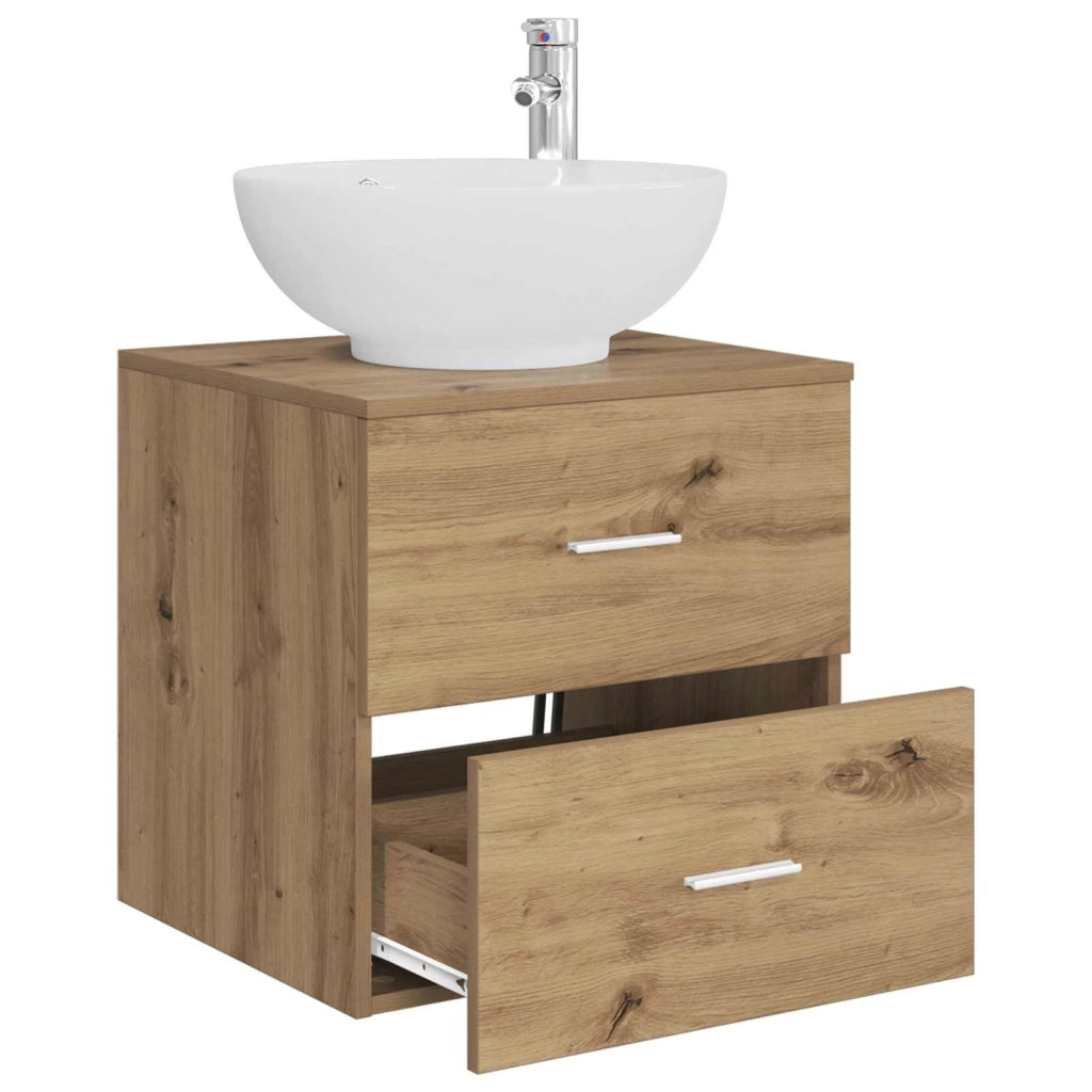 Mobile Lavabo da Parete Rovere Artigianale 890309