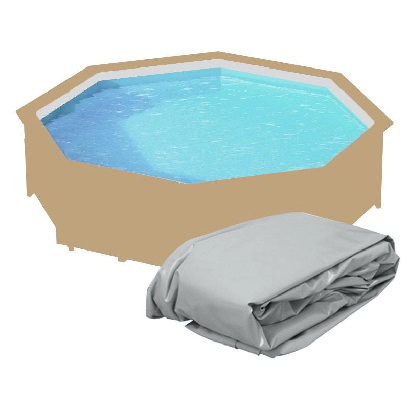 Liner Di Ricambio Per Piscina In Legno Northwood Ottagonale -  5,80 X H.1,30 M Grigio - Spessore 0,75 Mm Colore: Grigio, Dimensione piscina: Ø 4.30 m