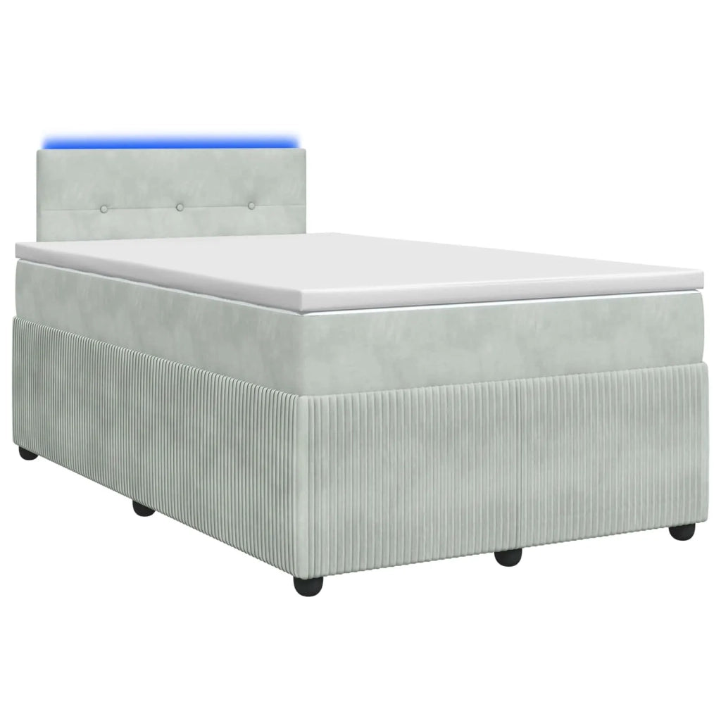 Letto box spring con materasso Grigio Chiaro 120 x 190 cm 3453101