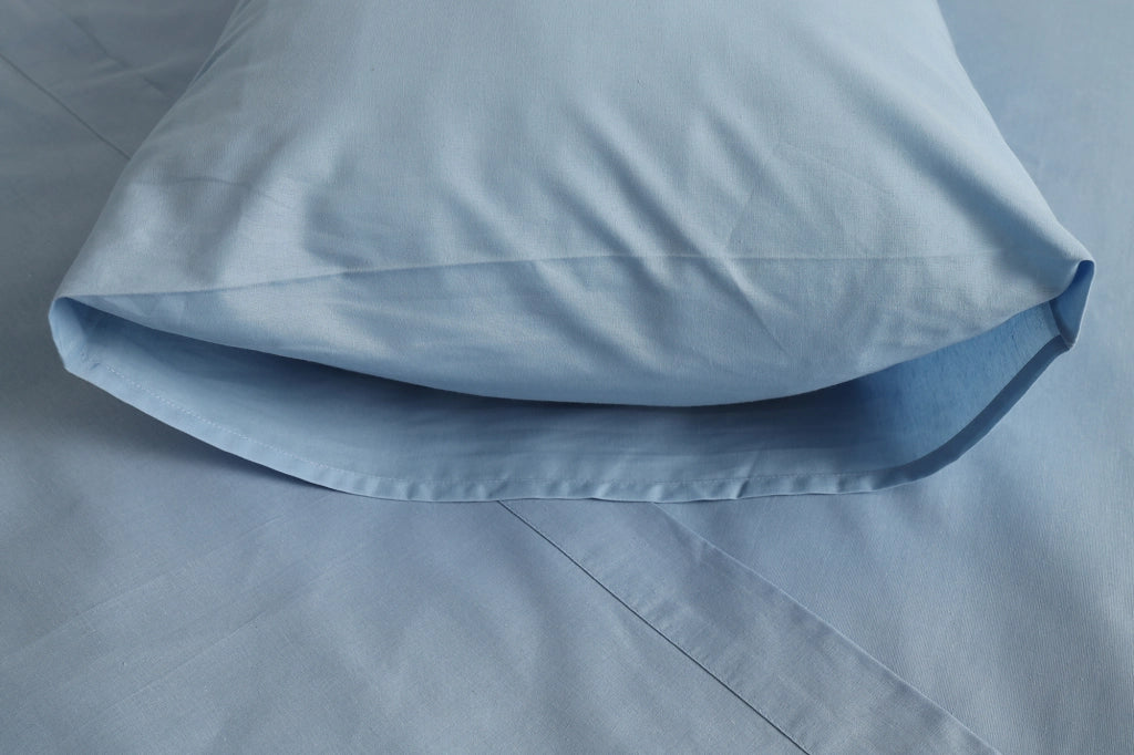 Sarenina, set Completo Letto Piazza e Mezza in Policotone, Azzurro
