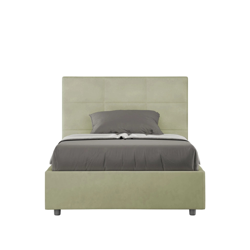 Letto 1 Piazza e Mezzo 120x210 cm Senza Rete Mika Tè verde