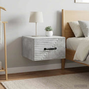 Mobiletto da notte a muro con cassetto 2 pcs Grigio Cemento 898602