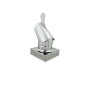 Fumaiolo gallo 27x27cm in acciaio inox base quadra