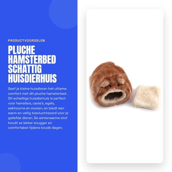 Letto per Hamster invernale con materiale morbido - Nido di riposo - Rifugio e area di gioco per animali domestici - Materiale soffice - Nido accogliente