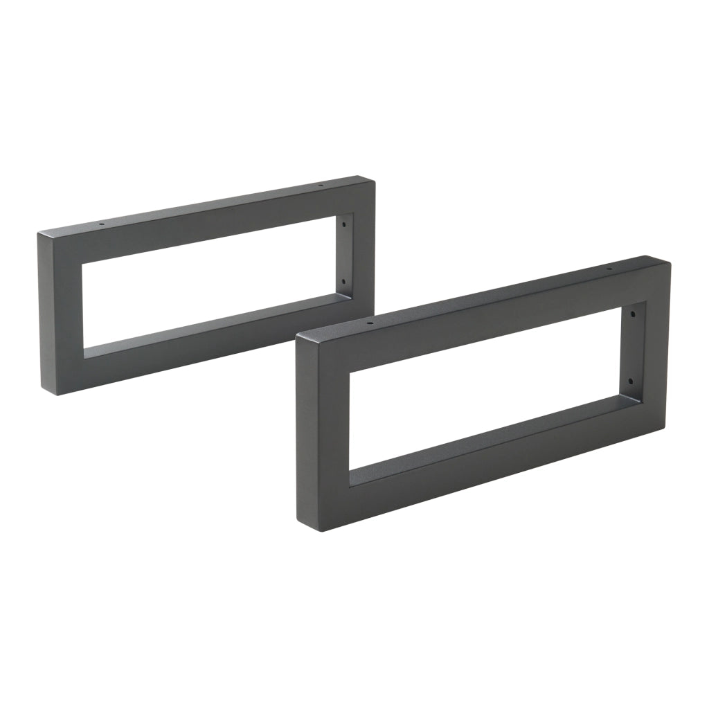 Set Hawangen di 2 Supporti per Mobili 'Fai da Te' Montaggio a Parete in Acciaio (LuxA) 50 x 20 cm - Nero [en.casa]