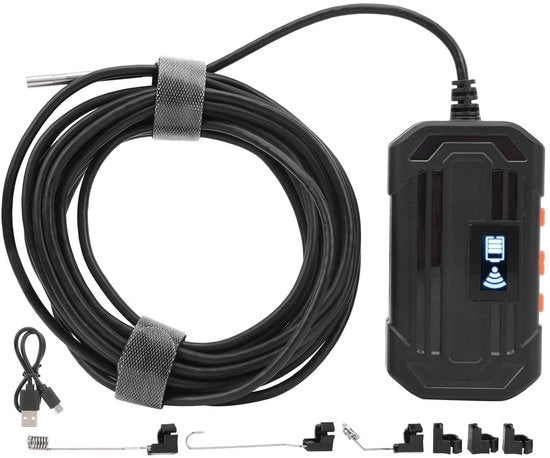 Endoscoop Draadloso 1080P - Cassetta di ispezione - Mini-copricamera 3,9 mm - Lampi LED regolabili - Utilizzo per il mantenimento degli motori - Batteria ricaricabile 2600 mAh