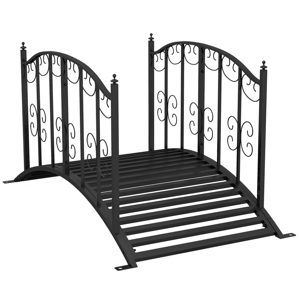 Ponticello da giardino in acciaio ¨C Minimal ¨C 119x67x70 cm nero