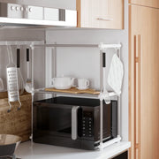 Ripiano per Microonde Bianco 51x27x63 cm in Alluminio 154617