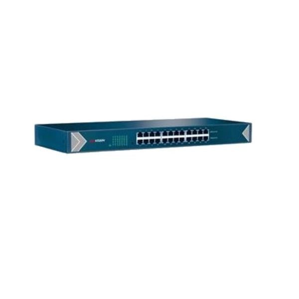Switch hikvision 24  gigabit rj45 ports, 19-inch rack-mountable steel case unmanaged switch - DS-3E0524-E