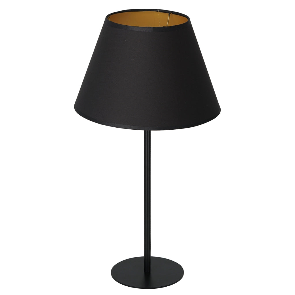 Lampada da tavolo nera 56cm cono oro Arden E27 Luminex