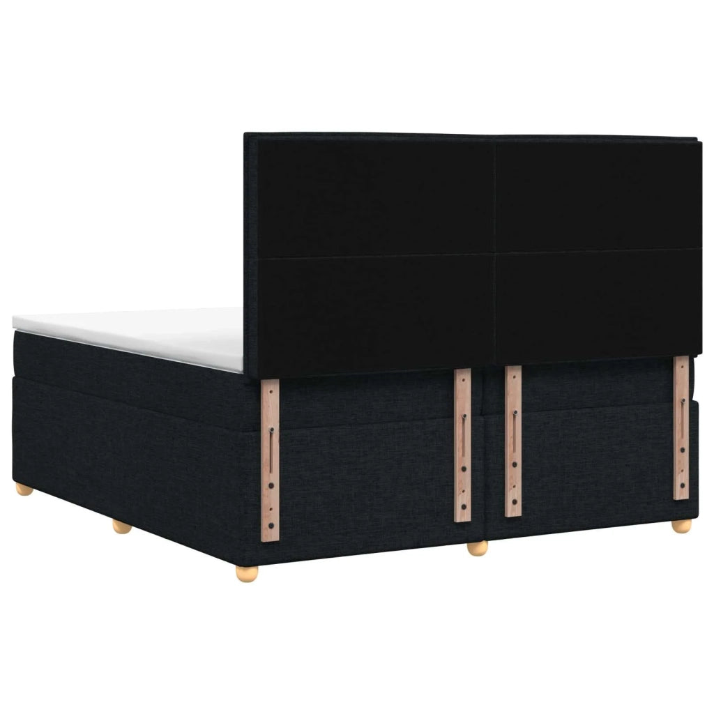 Letto box spring con materasso Nero 200 x 200 cm Tessuto 3455436