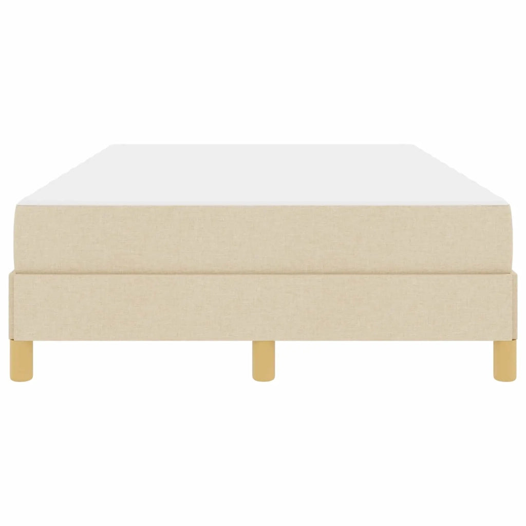 Letto a molle con materasso Crema 120 x 200 cm Tessuto