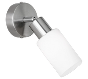 Faretto Spot Orientrabile 28W Acciaio Vetro Cilindro Bianco Mars GD Trio