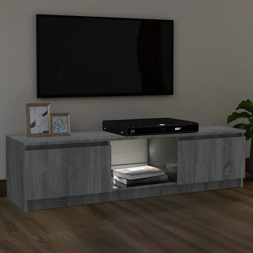 Mobile TV | Armadietto TV | Mobile Porta TV con Luci LED Grigio Sonoma 120x30x36 cm
