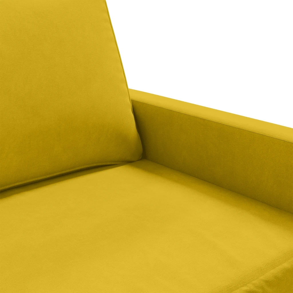 Divano a 3 Posti-Sofa 3 Posti Giallo 180 cm in Velluto 728082