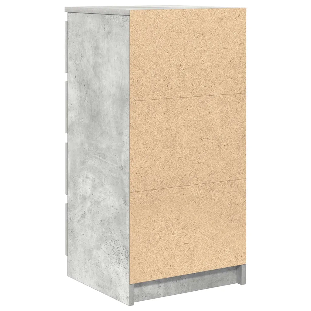 Credenza con Cassetti Grigio Cemento 37,5x35x99cm in Truciolato 861763