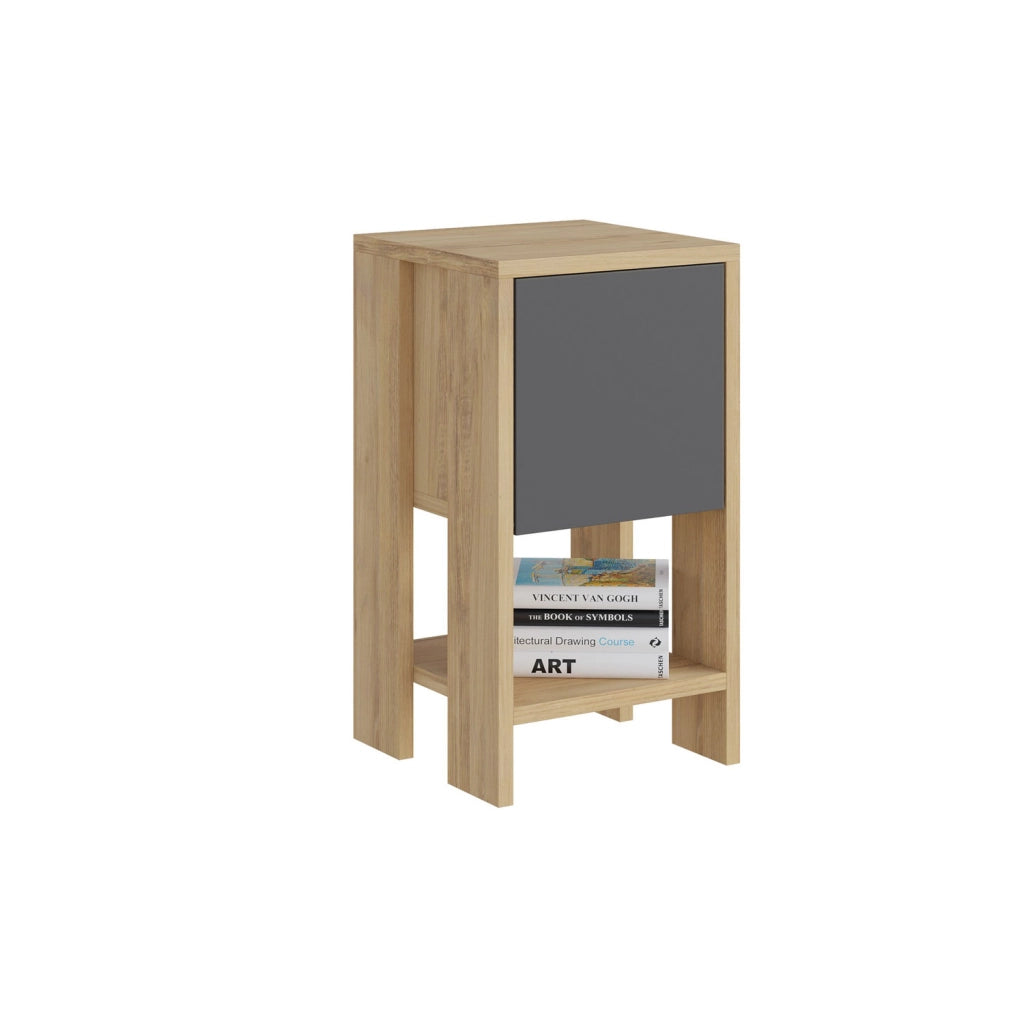 Comodino in legno "Ema" 30 x 30 x 55 cm - Rovere