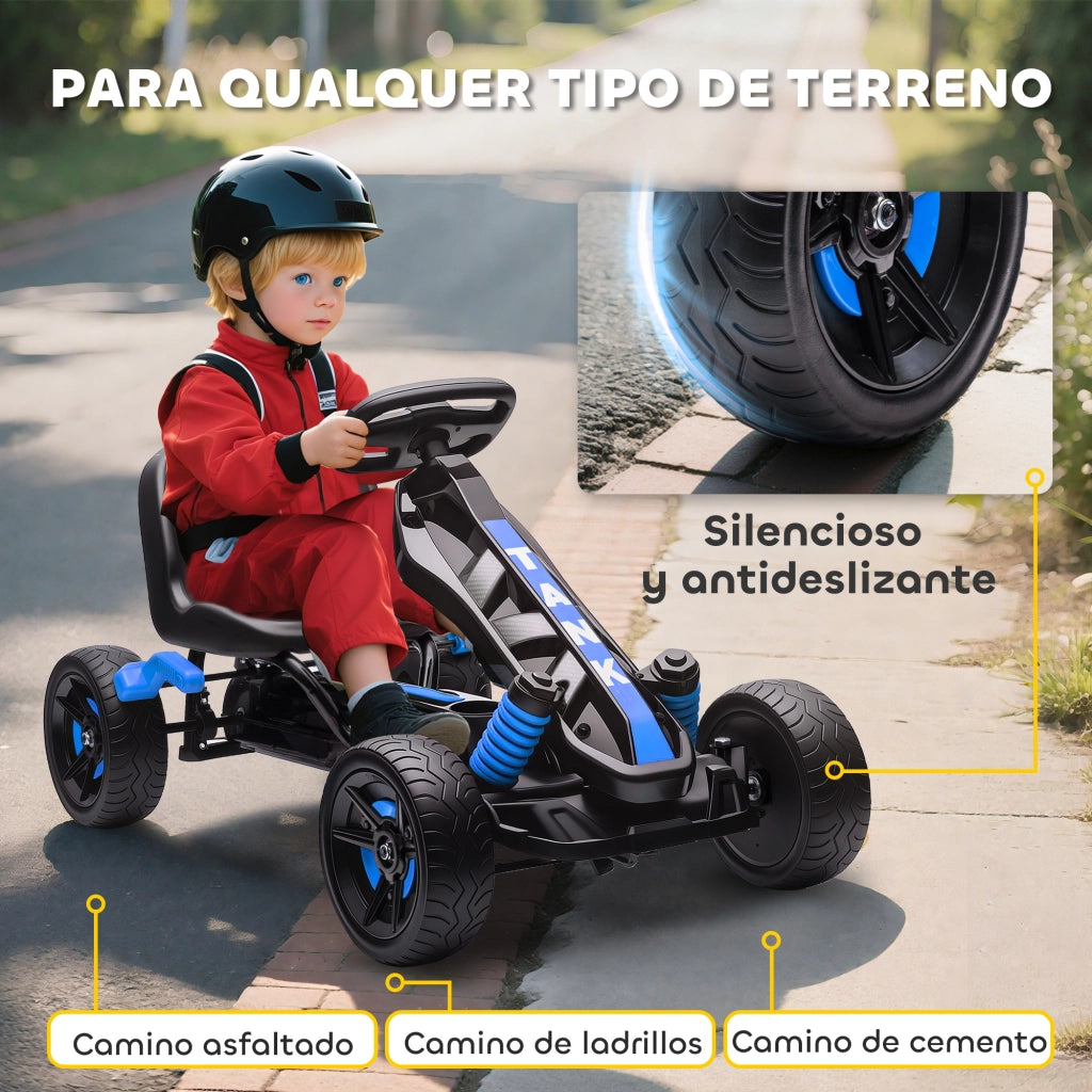 Pedalino per Bambini con Freno Automatico ¨C Minimal ¨C Metallo Blu