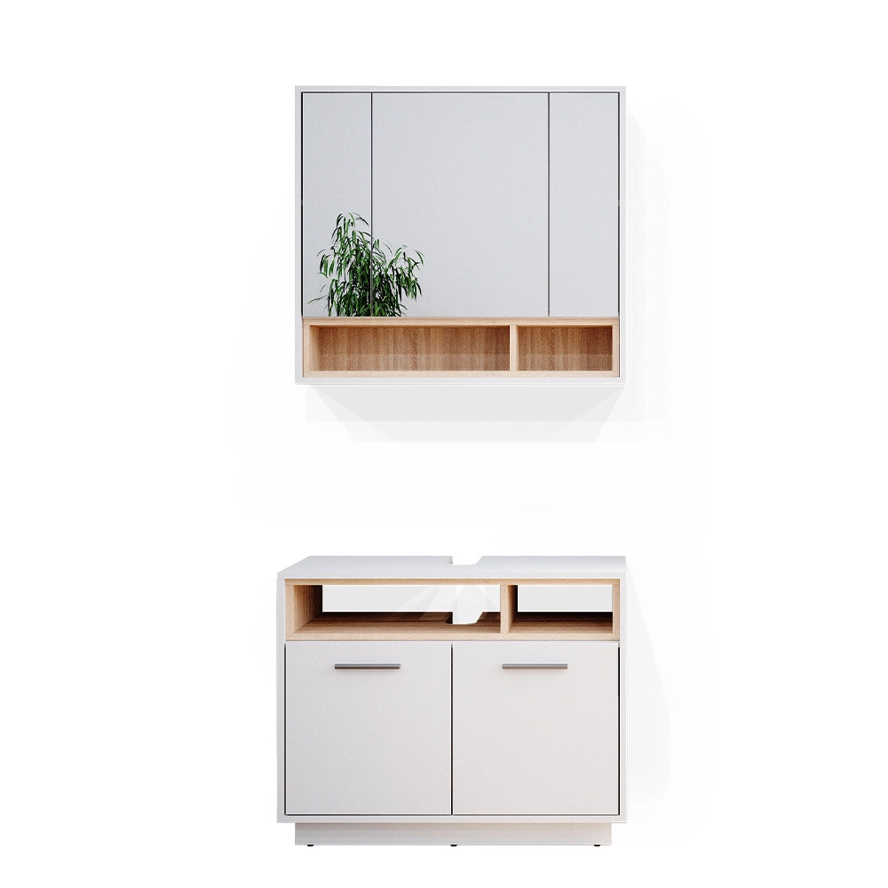 Vicco Set mobili bagno Bianco 2 parti