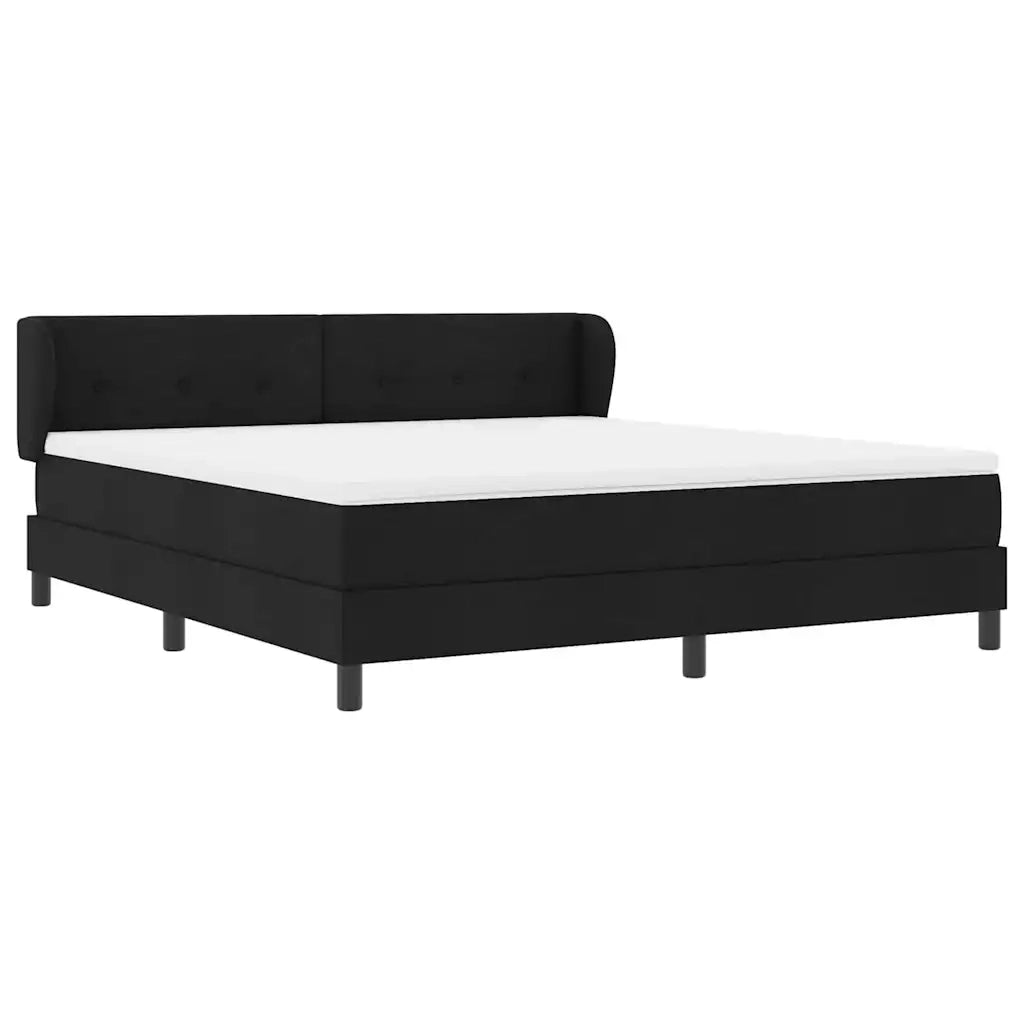 Letto a molle con materasso Nero 180 x 200 cm Tessuto 3340040