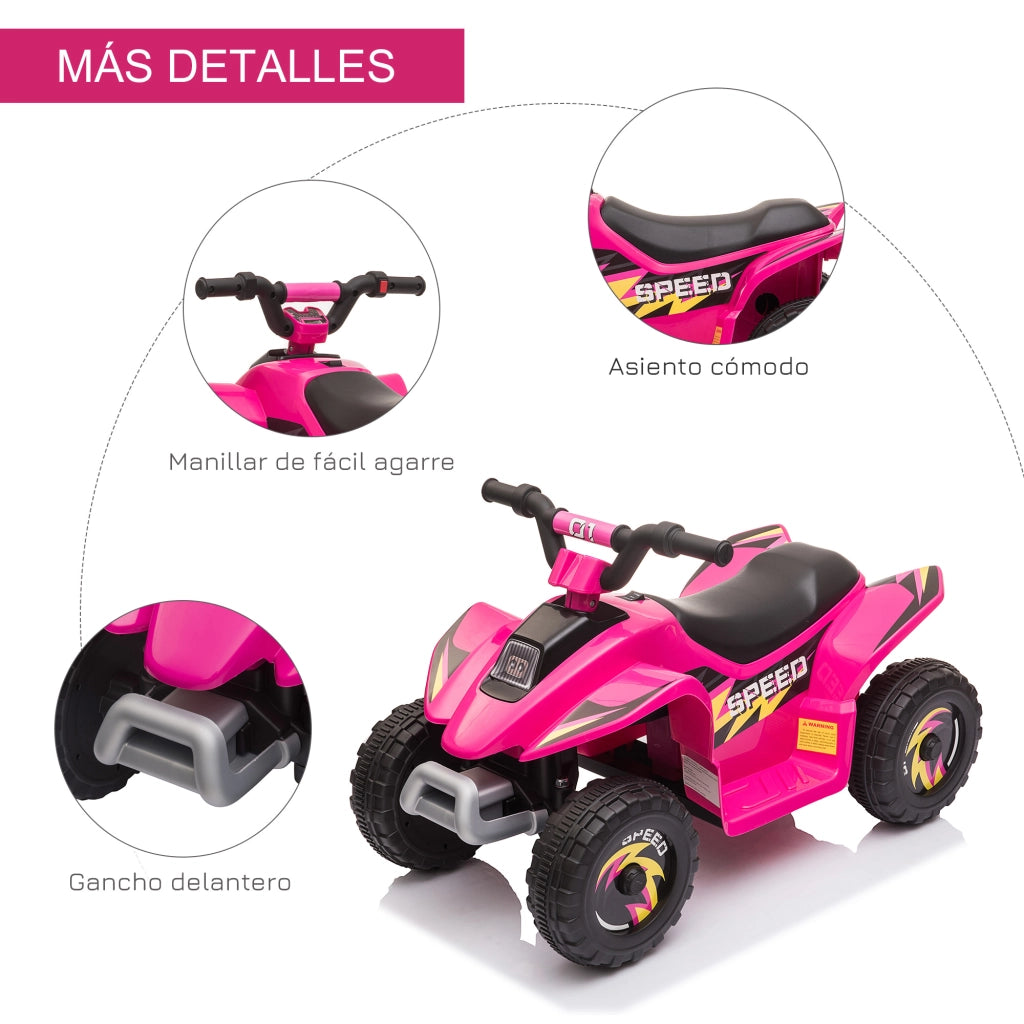 Quad Elettrico per Bambini ¨C Minimal ¨C Rosa 72x40x45.5 cm