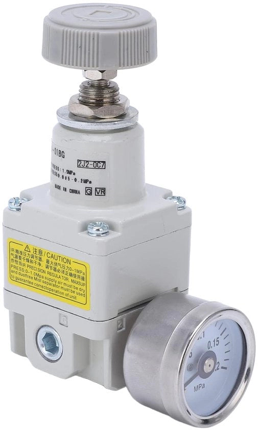 Regolatore di pressione dell'aria - Massima pressione di alimentazione 1,0 MPa - Manometro - Fermo - Abitacolo duraturo - Controllo efficiente - Regolatore di pressione dell'aria con beugel
