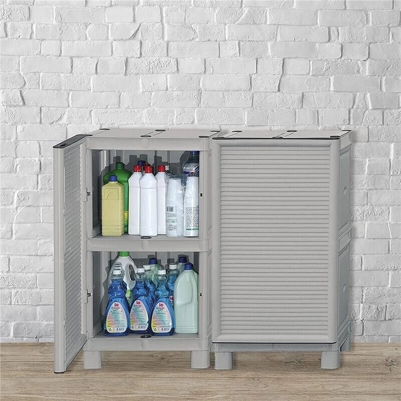 ARMADIO CONCERT DI MEDIA ALTEZZA IN POLIPROPILENE 50 X 39 X 92 CM COLORE GRIGIO