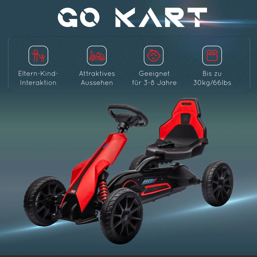 Go Kart per Bambini ¨C zephmum ¨C Rosso, per 3-8 Anni