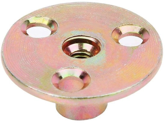 Set di Flangia da 5 pezzi - Acciaio Galvanizzato - Diametro del Filo M6/M8/M10 - Alta Resistenza - Avvito a 3 Ghiere - Duraturo e Pratico - Flangia