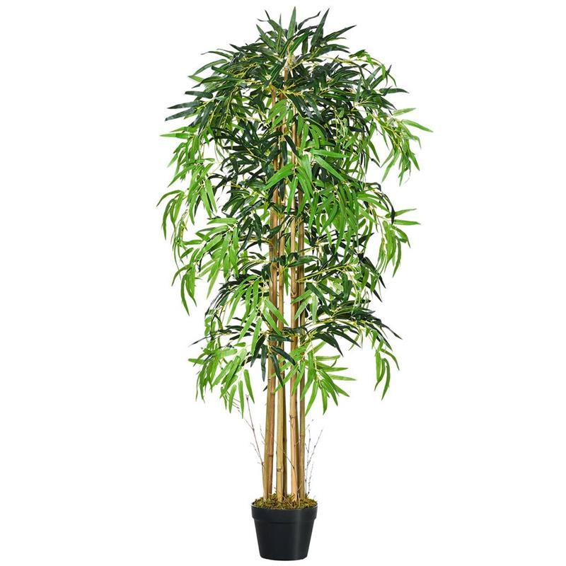 PIANTA ARTIFICIALE BAMBÙ CON VASO PER INTERNO ED ESTERNO 18X150CM
