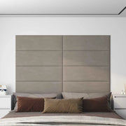 Testiera da Parete 12 pcs Grigio Chiaro Velluto 4008373