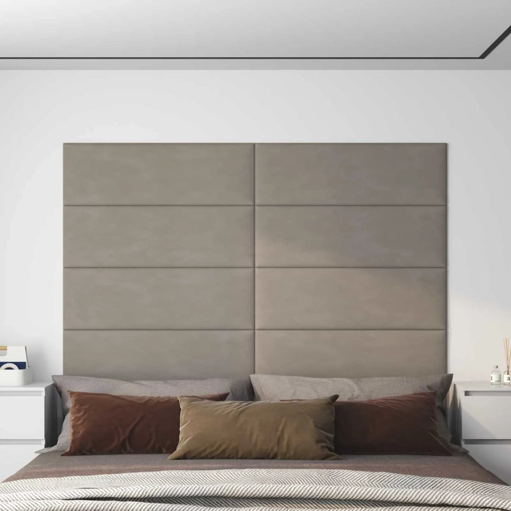 Testiera da Parete 12 pcs Grigio Chiaro Velluto 4008373