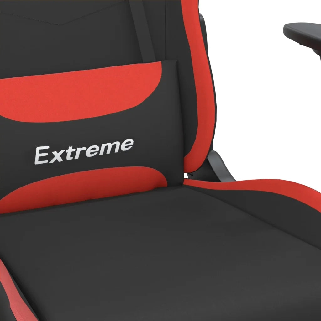 Sedia da Gaming Rosso e Nero in Tessuto 3143720