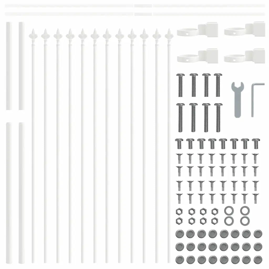 Recinzione per Giardino 2 pcs Bianco 3,4 x 1 m 3334040